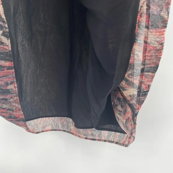 IRO NWT Buoux Metallic Print Ruffle V Neck Mini A Line Dress Black Fushia 38 New - Picture 7 of 11